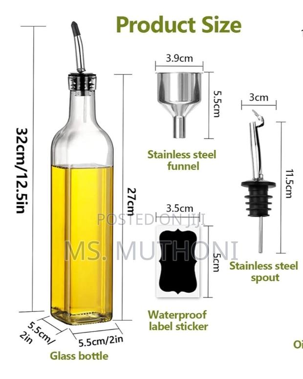 *2 in 1 Oil Dispenser Bottle Set* - thumbnail 2