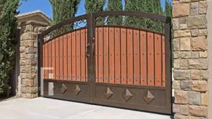 Modern Wooden and Metal Gate for Sale
