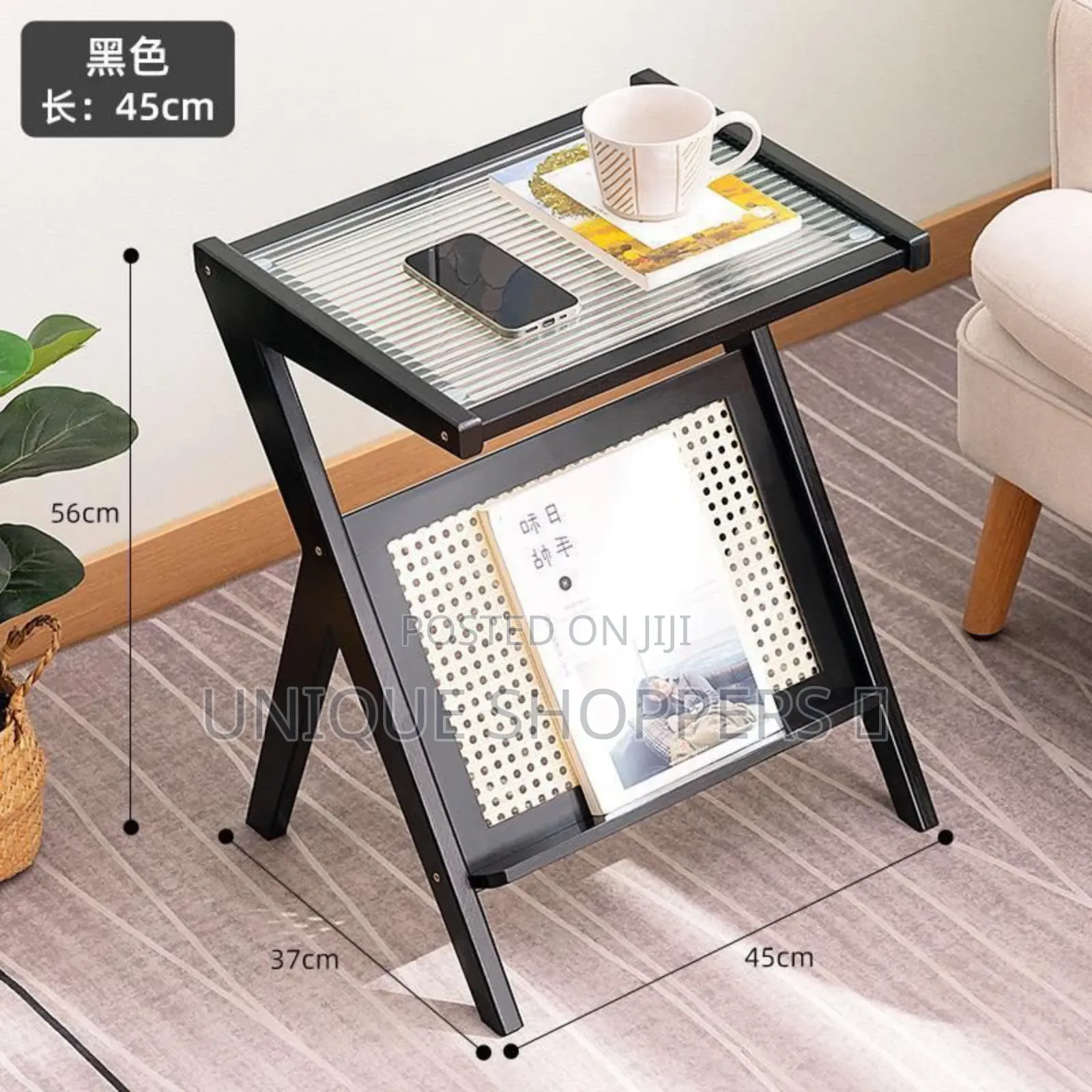 Rattan Side Table Bedsideboho Table