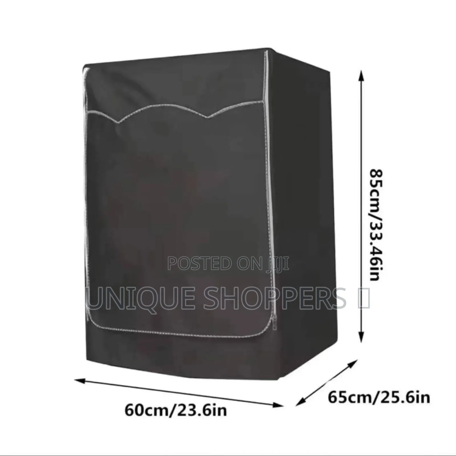 Premium Quality Black Waterproof Washing Machine Cover With Zipper
