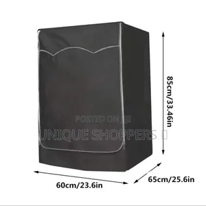 Premium Quality Black Waterproof Washing Machine Cover With Zipper