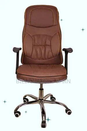 Leather Office Chair With Smooth-Rolling Wheels