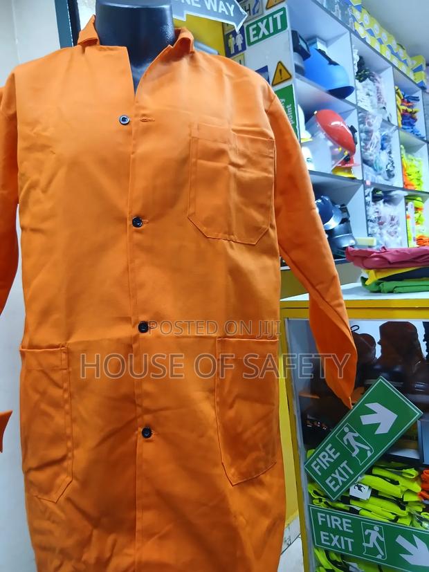 Orange Dust Coats With Black Buttons - main view