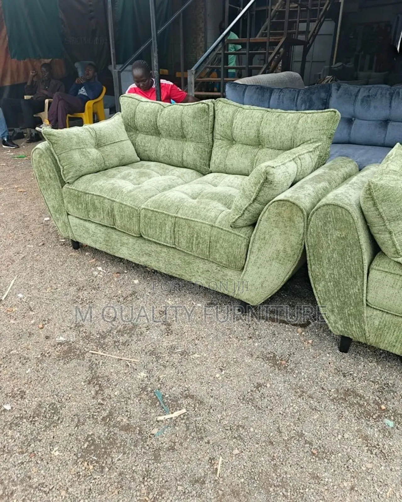 Green Butterfly Plush Sofas