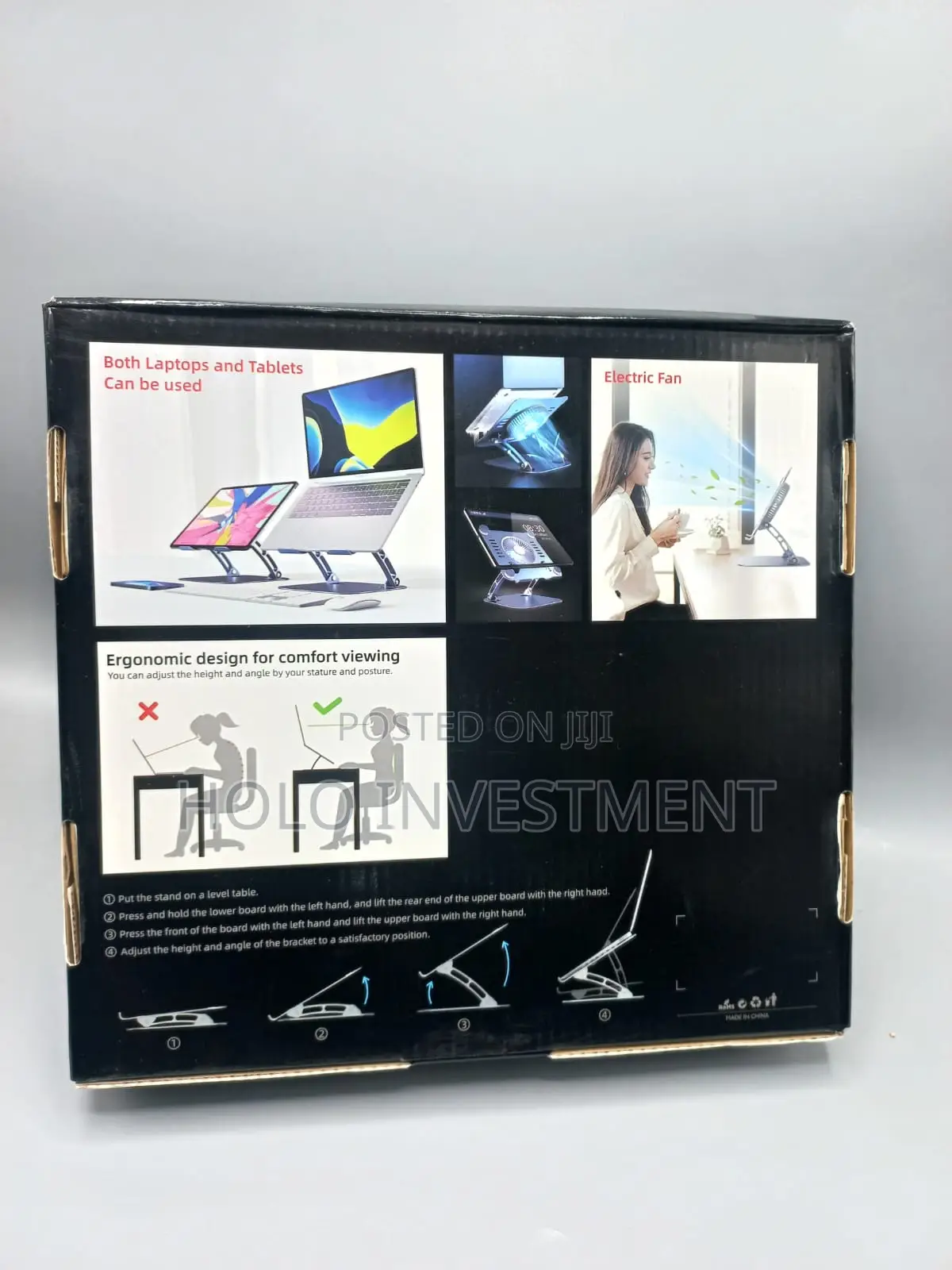 Laptop Stand With 3 Speed Electric Fan