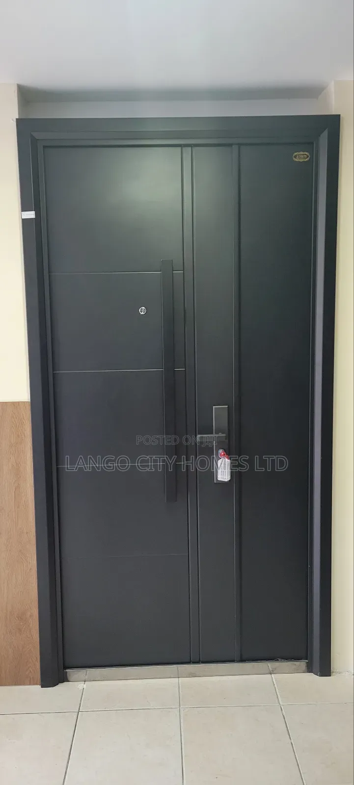 Black 2300mm Height Steel Door
