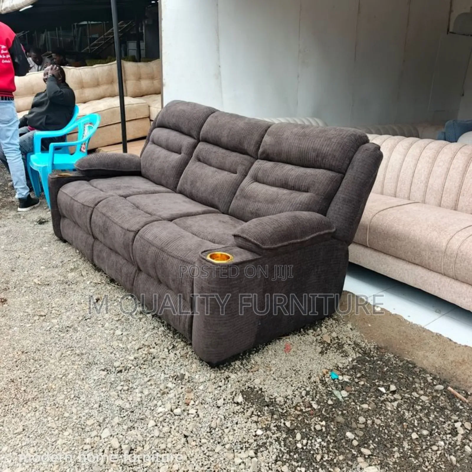 3 Seater Brown Semi Recliner Sofas