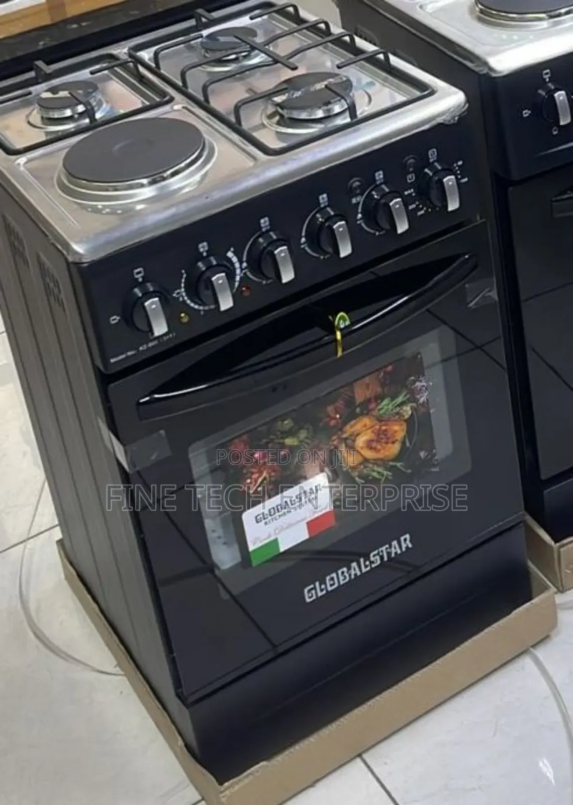 Black 50*55 Globalstar Jet 3+1 Standing Cooker With Electric Oven