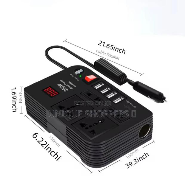 Quality 300 Watts Car Inverter- - thumbnail 3