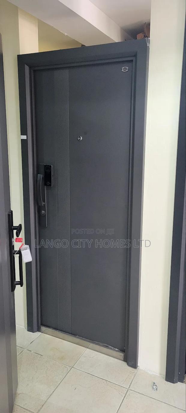 Single Grey Security Doors for Airbnb