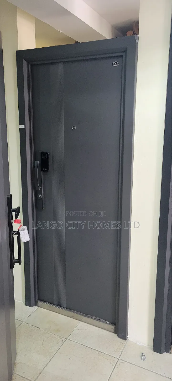 Single Grey Security Doors for Airbnb