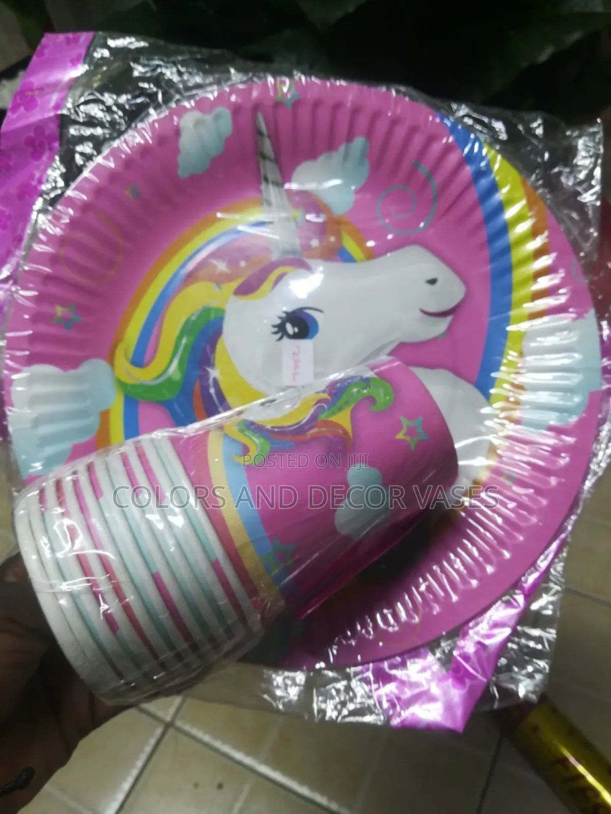 Unicorn Paper Cups 10pcs and Plates