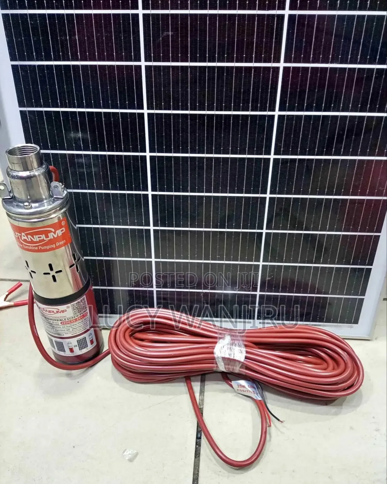 Solar Rutan Water Pump+ 250w Solar Panels 24v/ Dc Submersible Pump