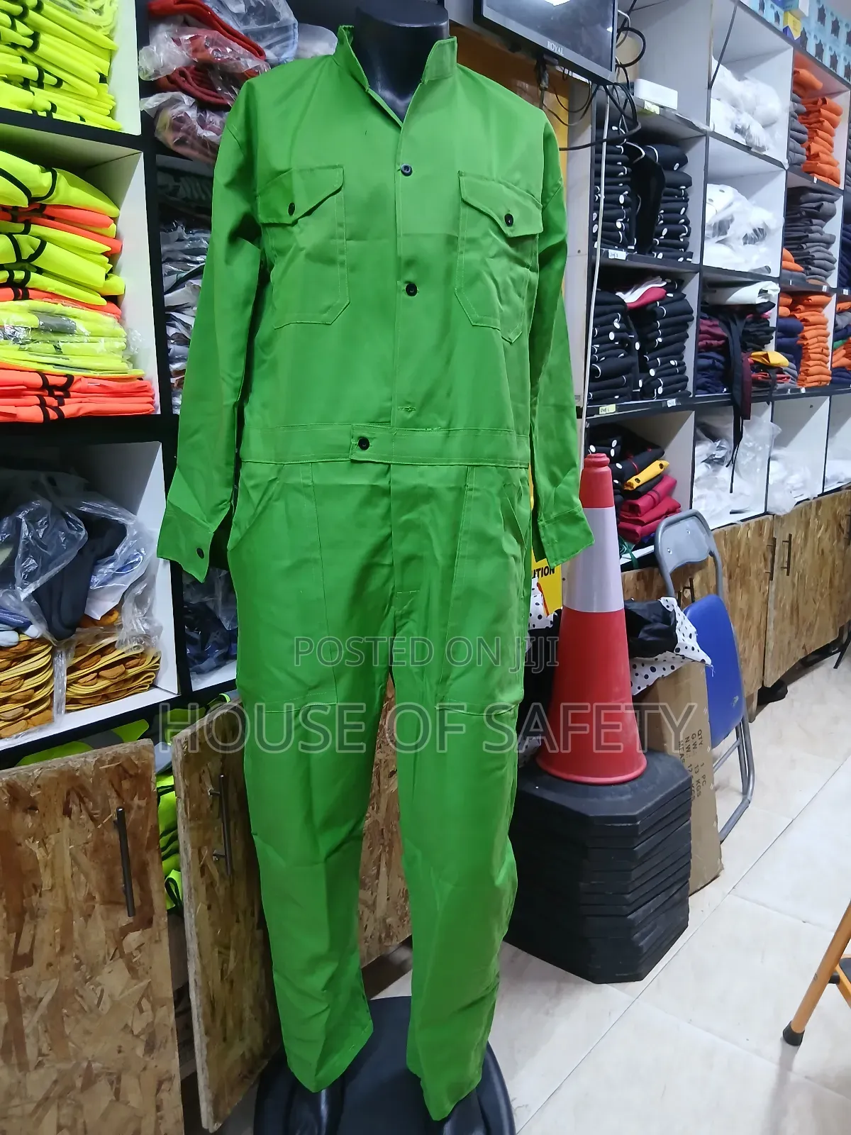 Plain Coveralls Green Can Be Branded
