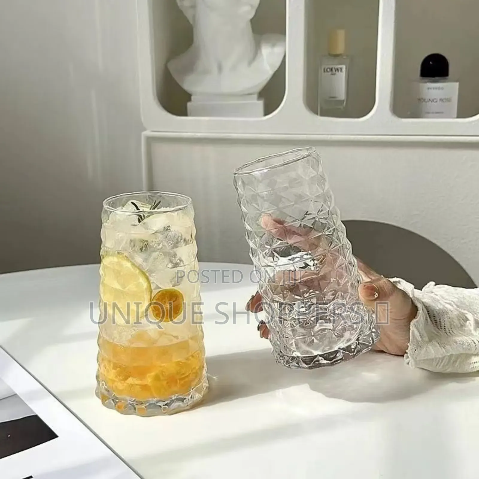 Unique Diamond Aesthetic Highball Glass