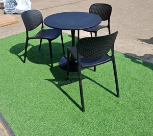Black Round Table for Balcony