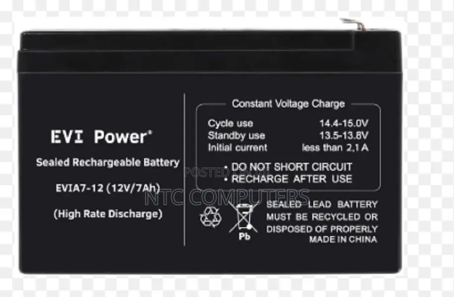 Evi 7ah 12v Lead-Acid Battery - Evia7-12