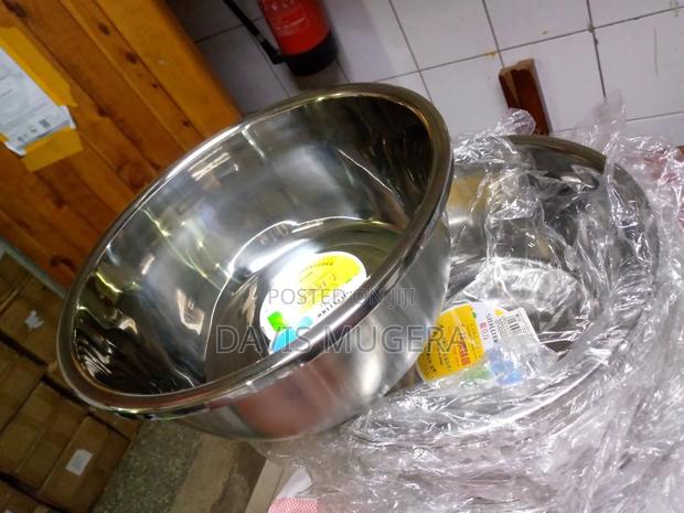 Large Stainless Steel Dog Bowl for Multiple Use - 30cm 32cm Diameter - thumbnail 3