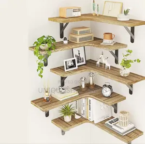 5 in 1 Rustic Wood Floating Shelves -5pc Set