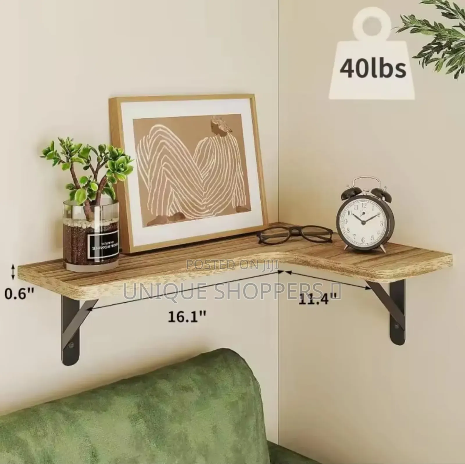 5 in 1 Rustic Wood Floating Shelves -5pc Set