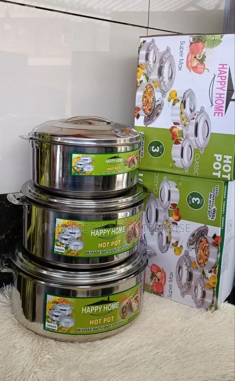 Happy Homes Large Sizes Hot Pots(10, 15,20) Litres