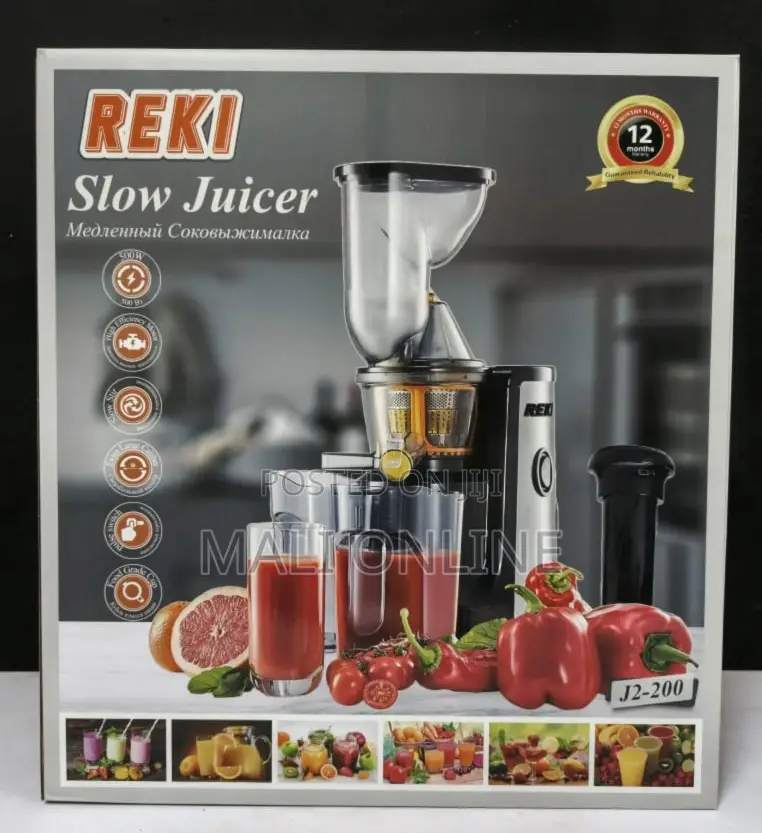 Reki Slow Juicer Cold Press High Juice Yield Nutrient Retention Juicer