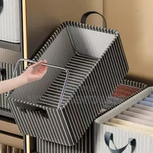 Foldable Stripped/Checked Organiser/Closet Organizer