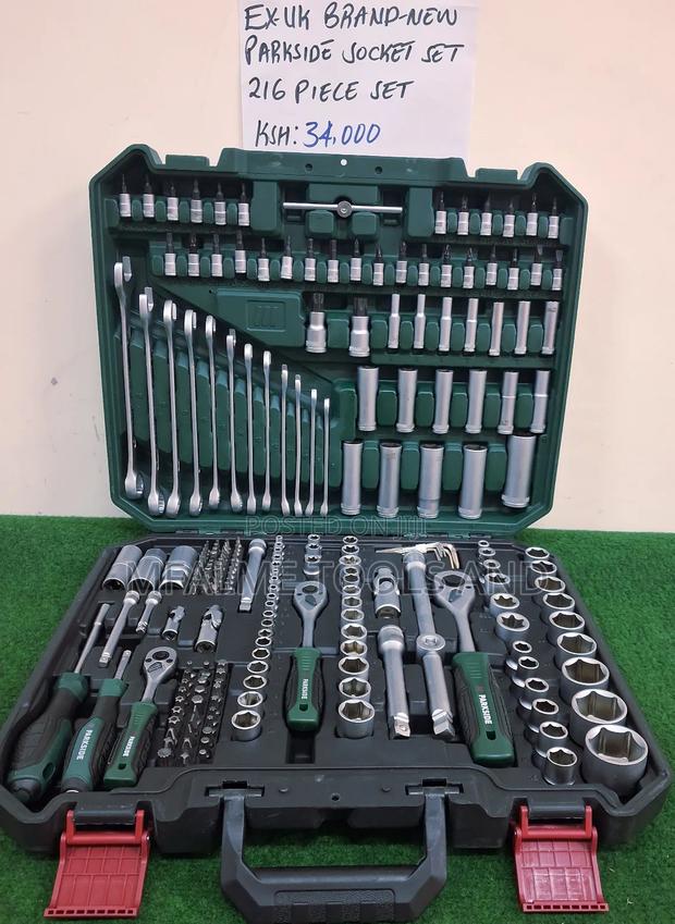 Socket Set Brand New Chrome Steel Strong 216 Pieces Parkside Ex-Uk
