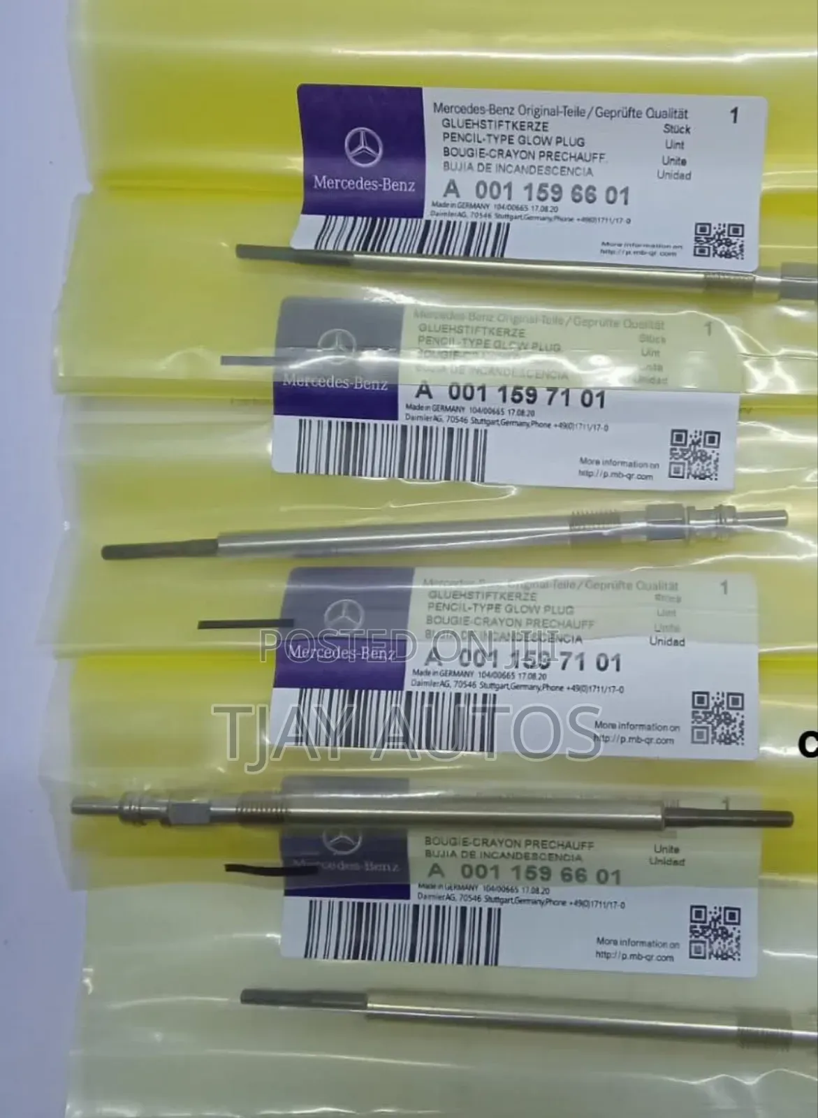  Genuine Mercedes Glow Plugs W906 Om642 Om651 640 V6 Cdi A