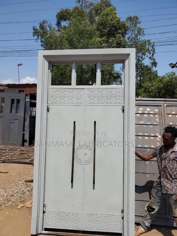 Stylish Double Steel Security Door With Frame