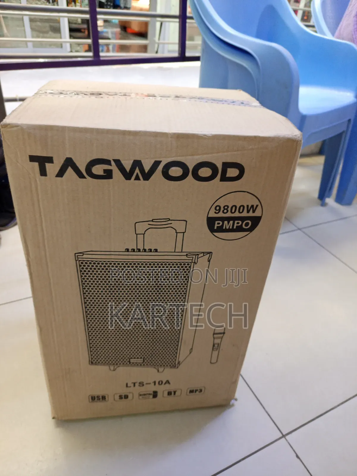 Tagwood 10" Rechargeable Portable Trolley Speaker Usb,Fm, Bluetooth