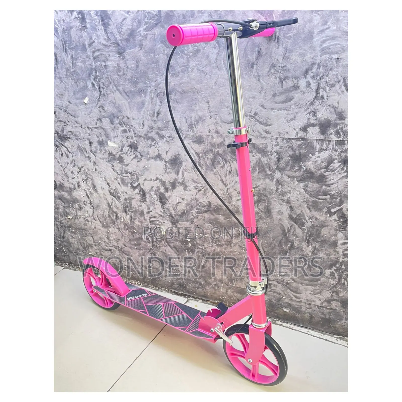 Foldable Metallic Scooter With Brake: