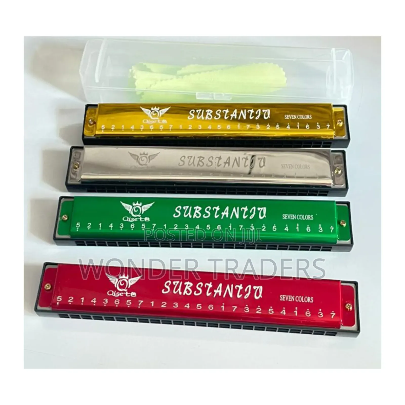 24 Holes Metallic Harmonica 
Comes With Storage Casing