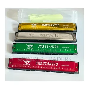 24 Holes Metallic Harmonica 
Comes With Storage Casing