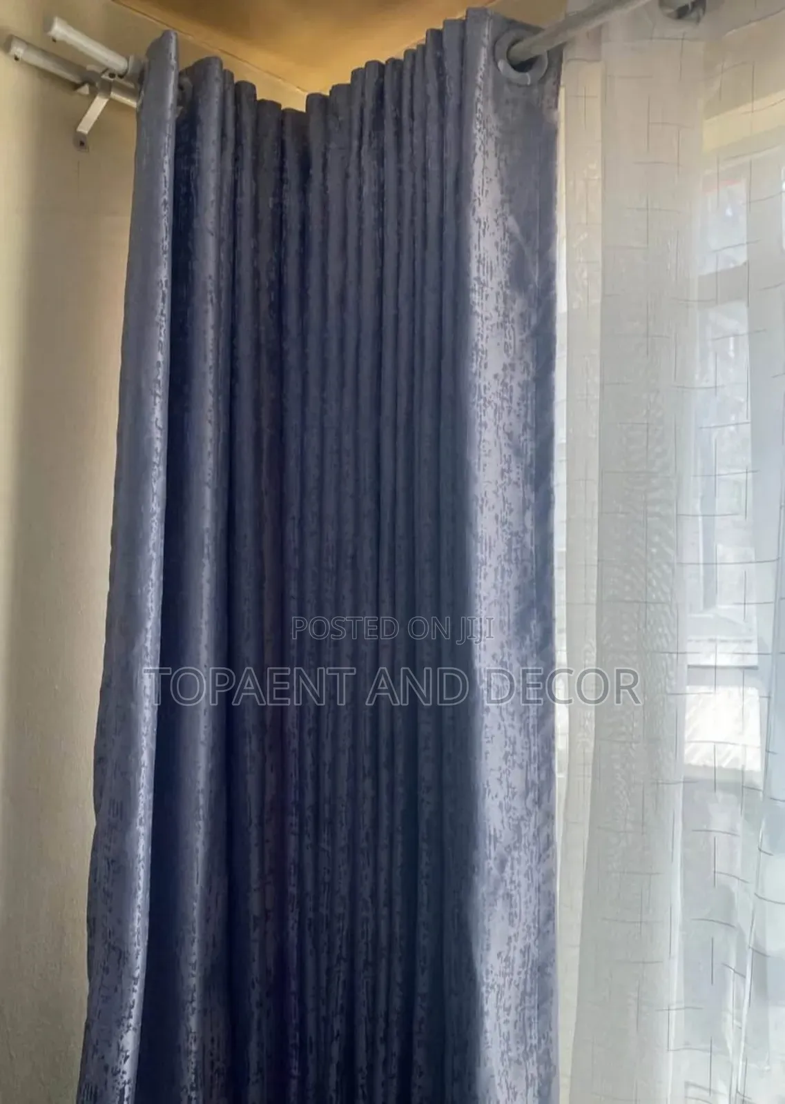 Grey Velvet Home Fabric Curtains Durable and Elegant