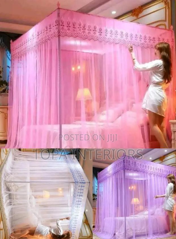 Imported Chinese Readymade Mosquito Nets With Four Stands - main view