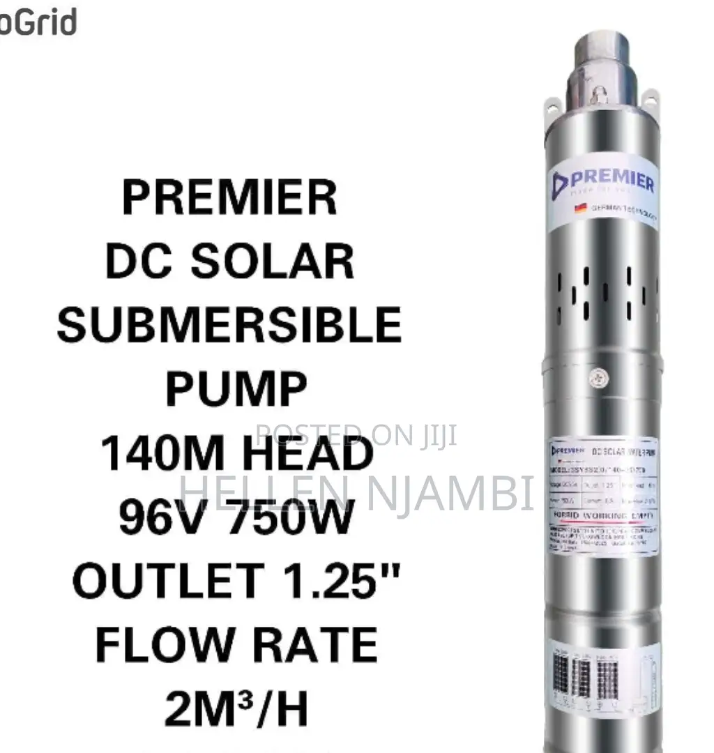 Premier Dc Solar Submersible Pump 140m Head