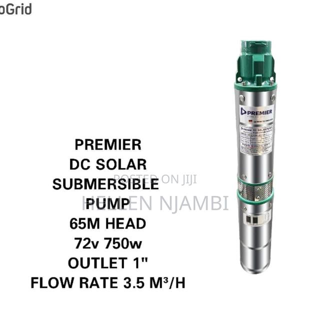 Premier 72v 750w Dc Solar Submersible Pump 65m Head