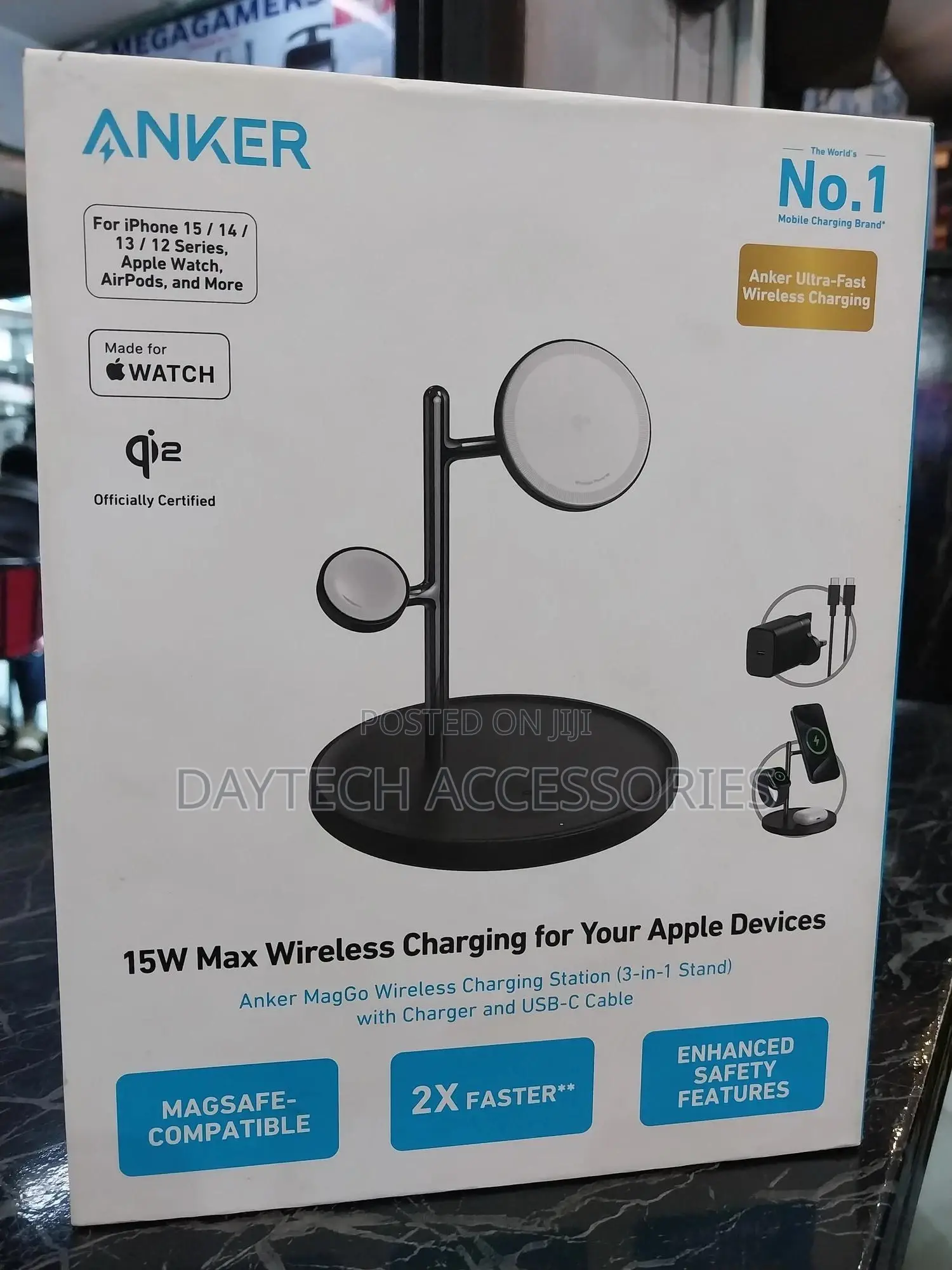Anker Maggo 3-in-1 Wireless Charging Station With Anker Magnetic Grip
