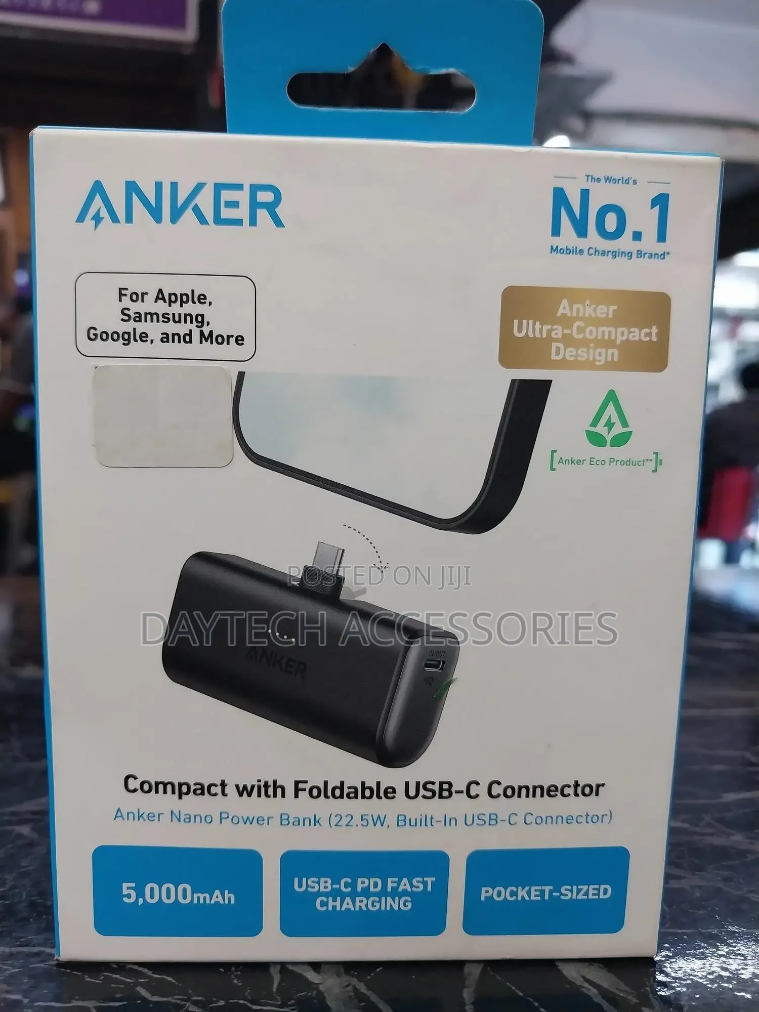 Anker Nano Power Bank (22.5w) With a Built-in Usb-C Connector.