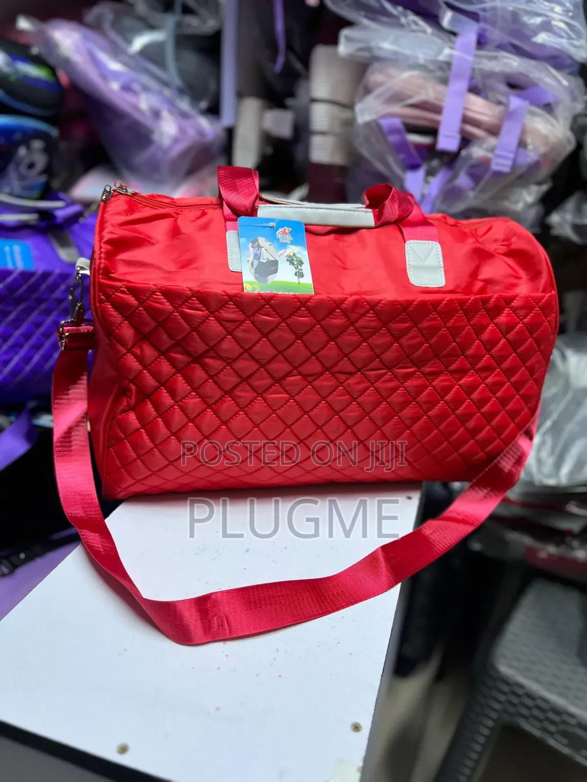 Emery Rose Quilted Large Waterproof Capacity Duffle Bag