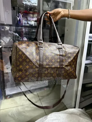 Dark Lv Sleek Spacious Duffel Travel Bags Duffle Quality Leather
