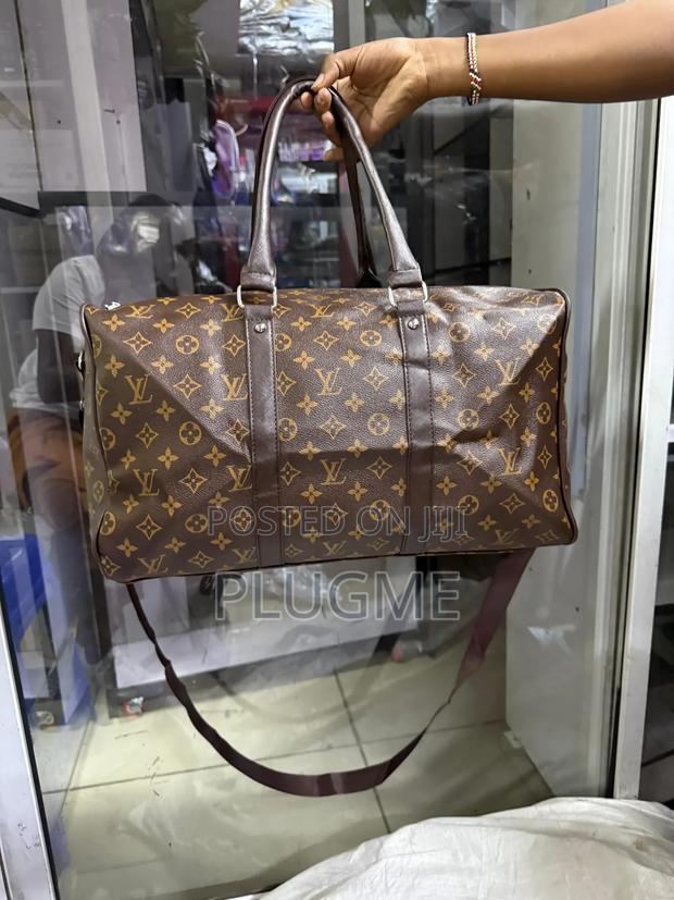 Dark Lv Sleek Spacious Duffel Travel Bags Duffle Quality Leather - thumbnail 2