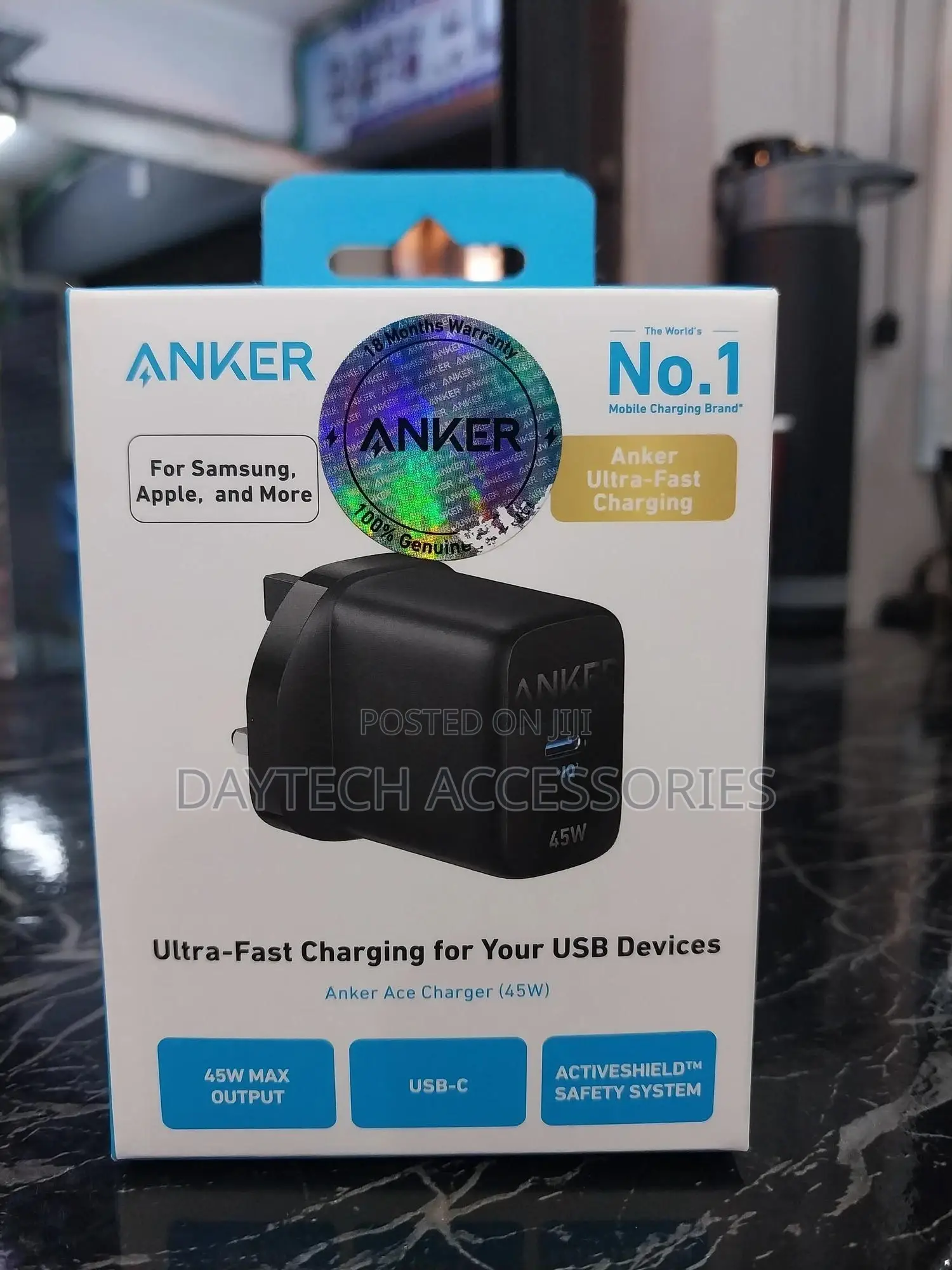 Anker A2643k11 313 Charger (Ace, 45w) - Black