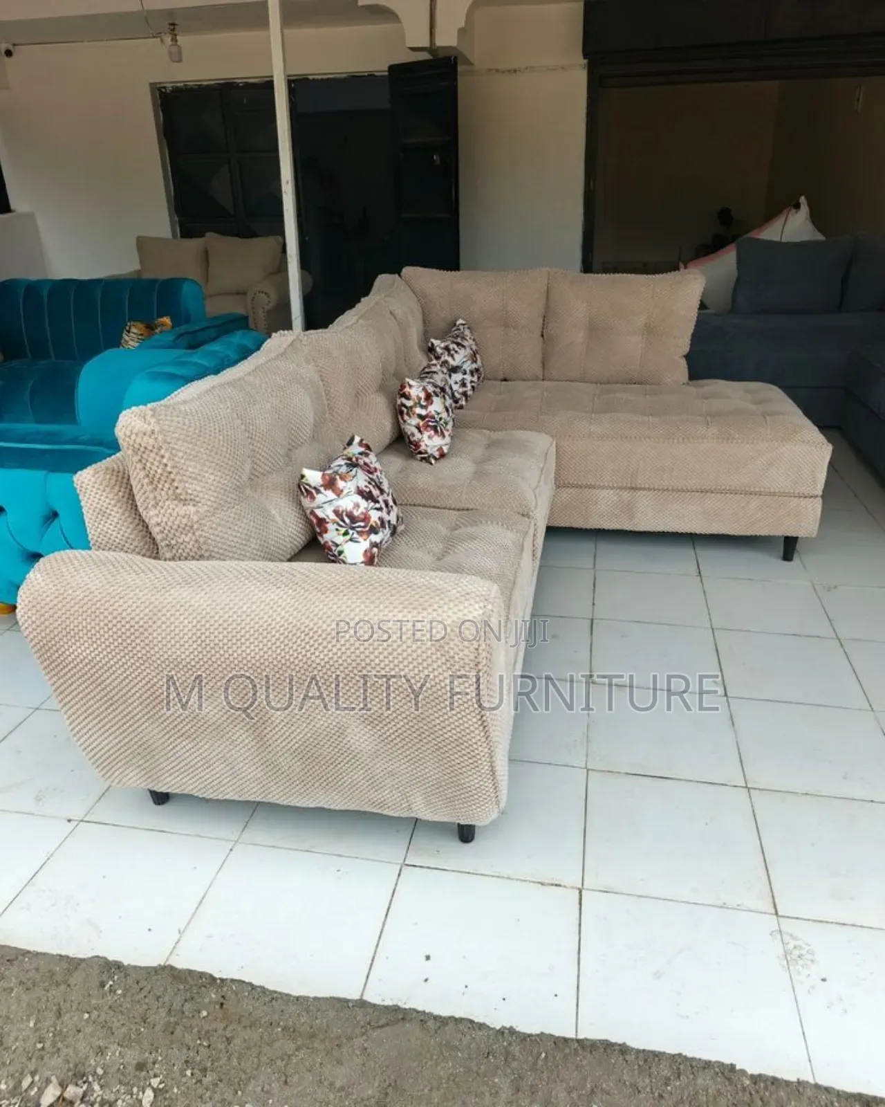 Brown Butterfly 6 Seater Corner Sofas
