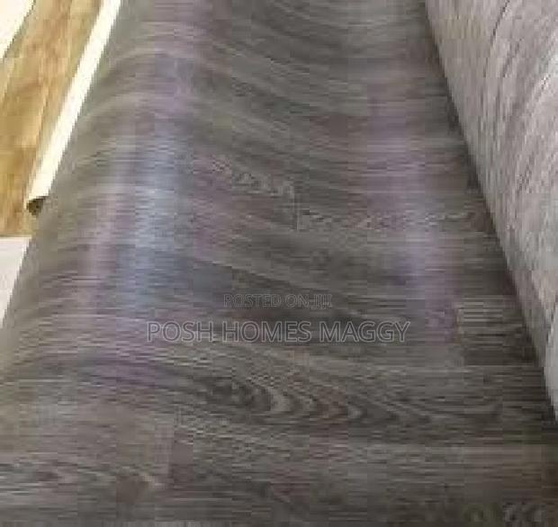 Dark Grey PVC Vinyl Flooring Carpets - main view