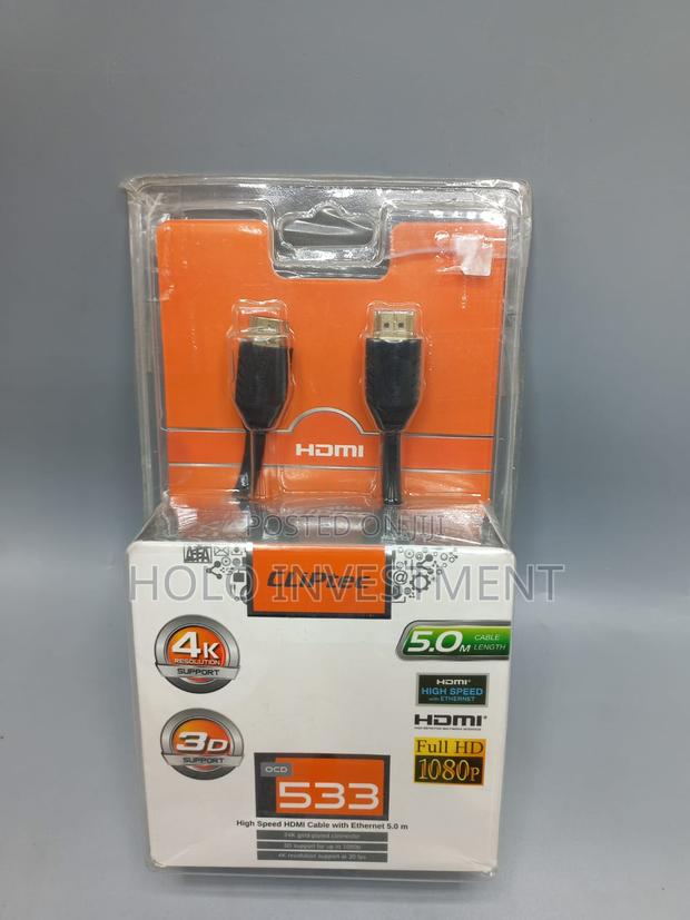 High Speed With Ethernet Hdmi to Hdmi Cable 5m - main view