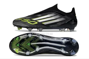 Adidas F50 Elite Laceless Fg - Black Football Boots.