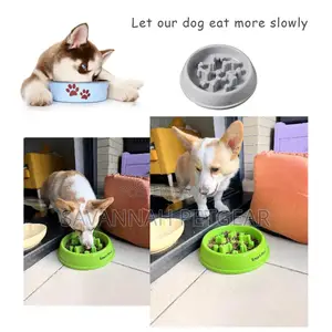 Pet Puppy Dog Slow Feeder Bowl for Dog Food and Treats