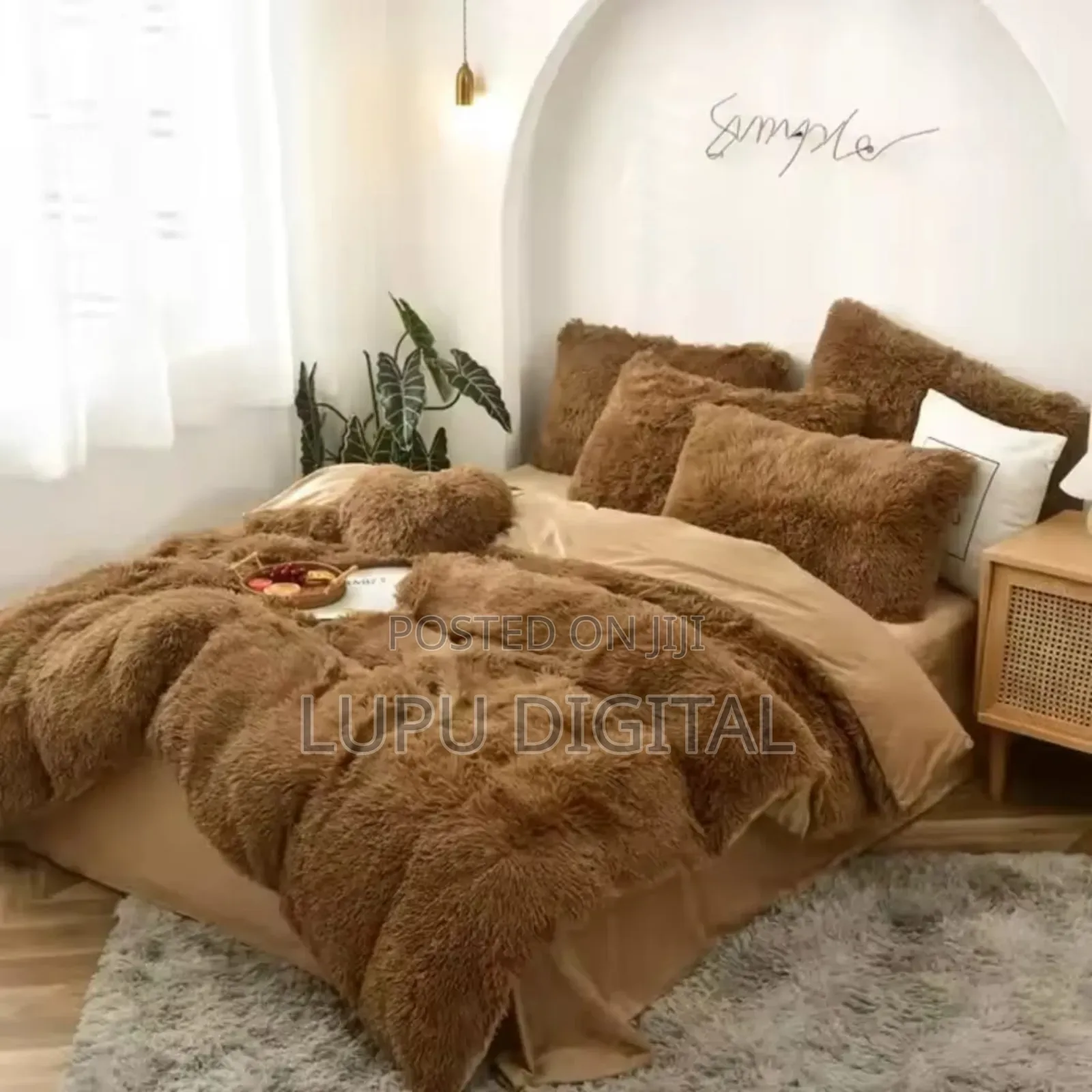*6pc Luxury Designs Velvet Plush Fluffy